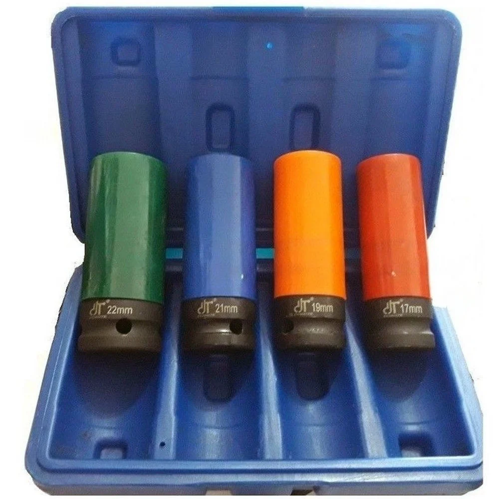 SET 4 CHIAVI A BUSSOLA PER DADI CERCHIO RUOTE ATTACCO 1/2" RIVESTITE 17 19 21 22 - TrAdE Shop Traesio