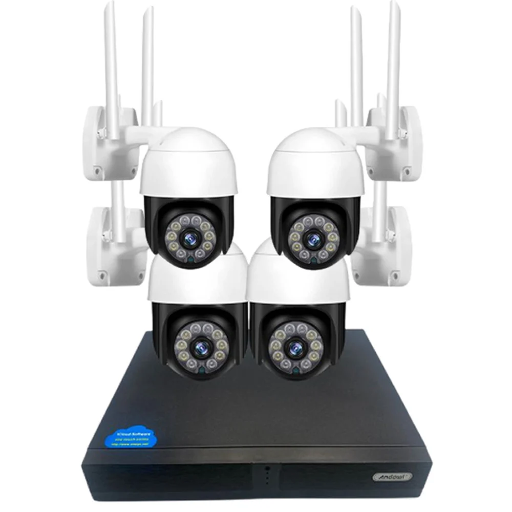 SET 4 FOTOCAMERE TELECAMERA IMPERMEABILI CON REGISTRATORE PROFESSIONALE Q-S4000