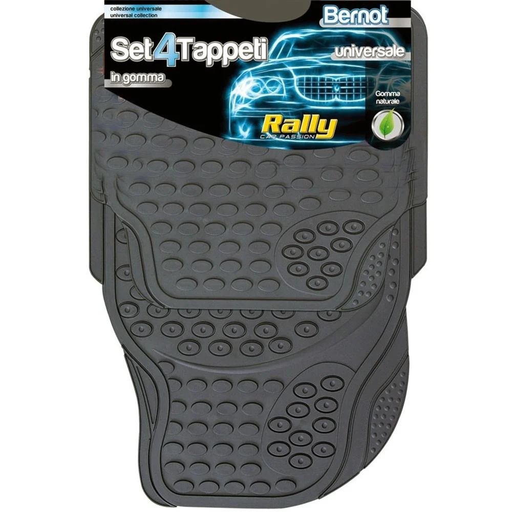 SET 4 PEZZI TAPPETI PER AUTO IN GOMMA NATURALE UNIVERSALE RITAGLIABILE - TrAdE Shop Traesio