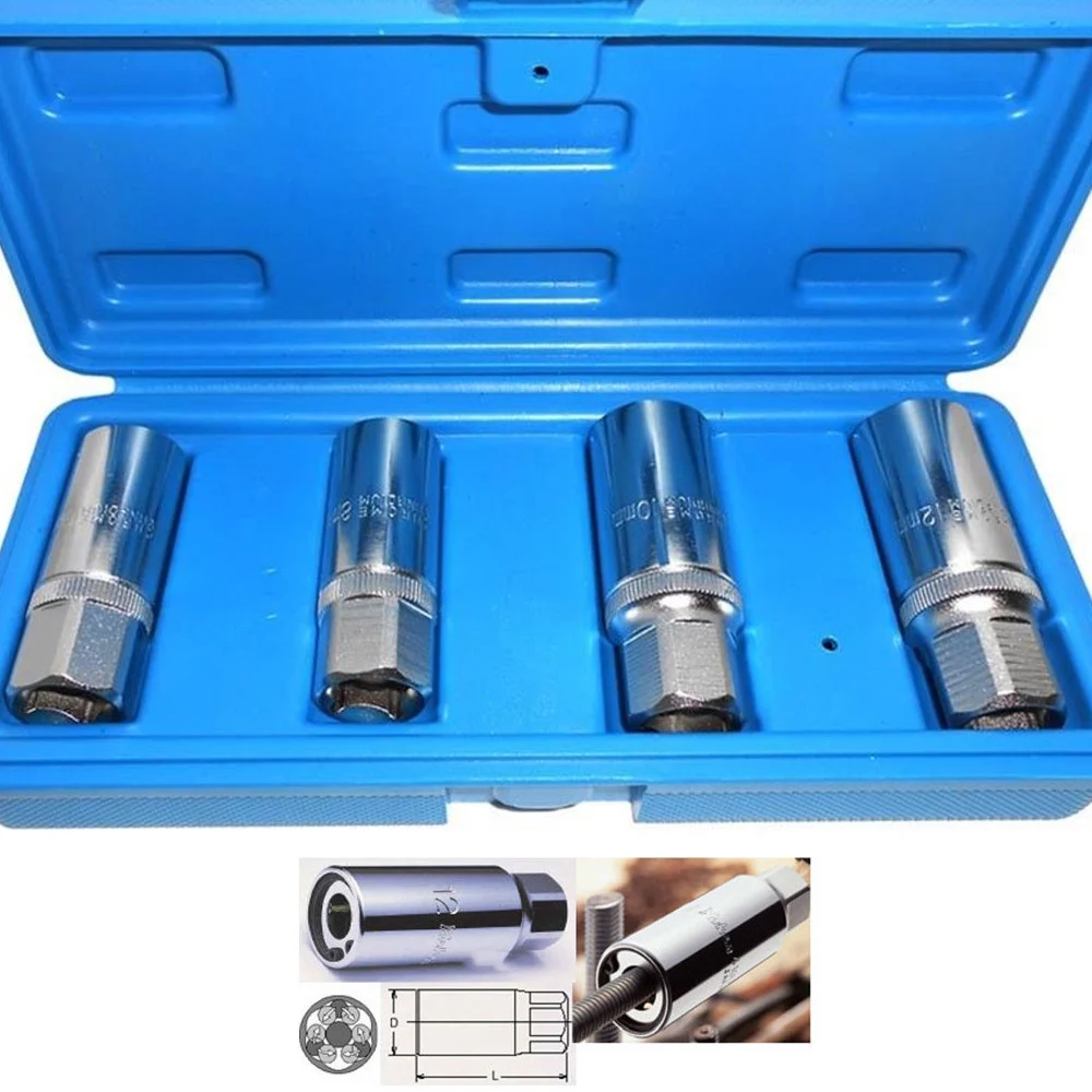 SET 4 PZ ESTRATTORI PRIGIONIERI A RULLO VITE ESTRATTORE 1/2" 6 8 10 12mm - TrAdE Shop Traesio