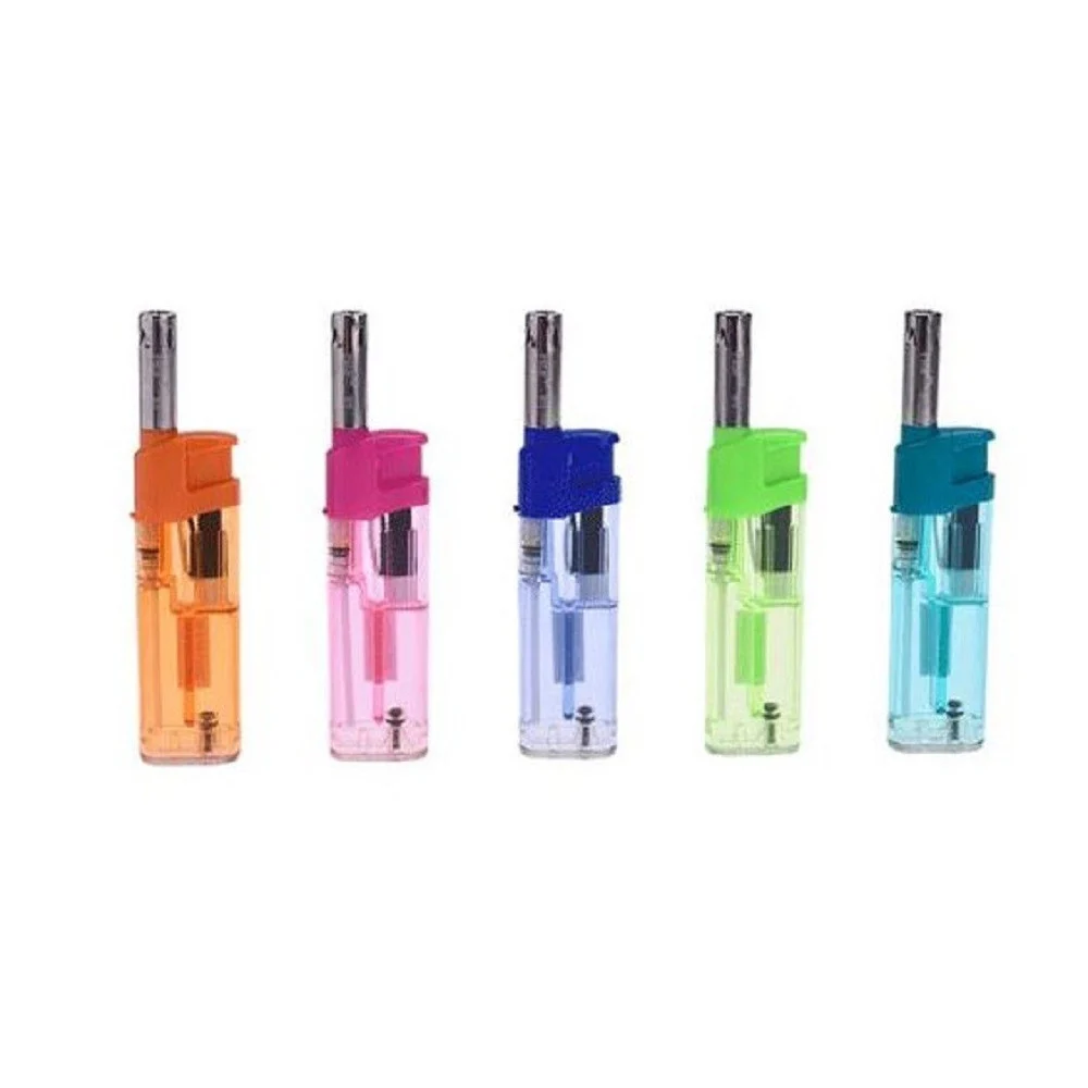 SET 50 PEZZI ACCENDIGAS ACCENDI GAS A FIAMMA CANNA CORTA TRASPARENTE 40411555 - TrAdE Shop Traesio