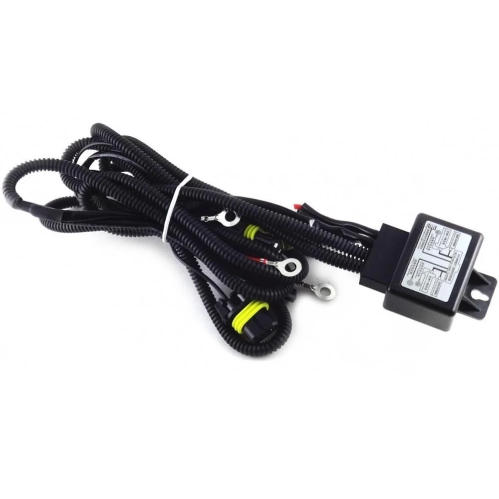 SET 5PZ RELE' CENTRALINA CABLAGGIO CON FUSIBILE 35W/55W BI-XENO 12V CONDENSATORE