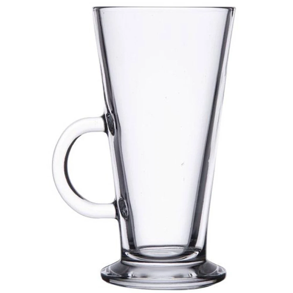 SET 6 BICCHIERI IRISH COFFEE TAZZA DA CAPPUCCINO LATTE THE' IN VETRO MANICO BAR - TrAdE Shop Traesio