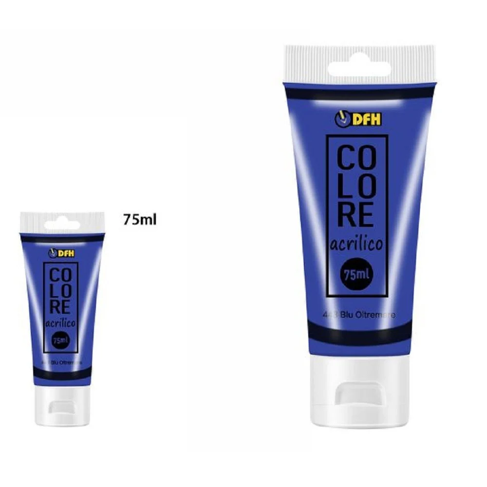 SET 6PZ PITTURA ACRILICA VERNICE CONFEZIONE COLORE BLU OLTREMARE TUBO 75ML 07493 - TrAdE Shop Traesio