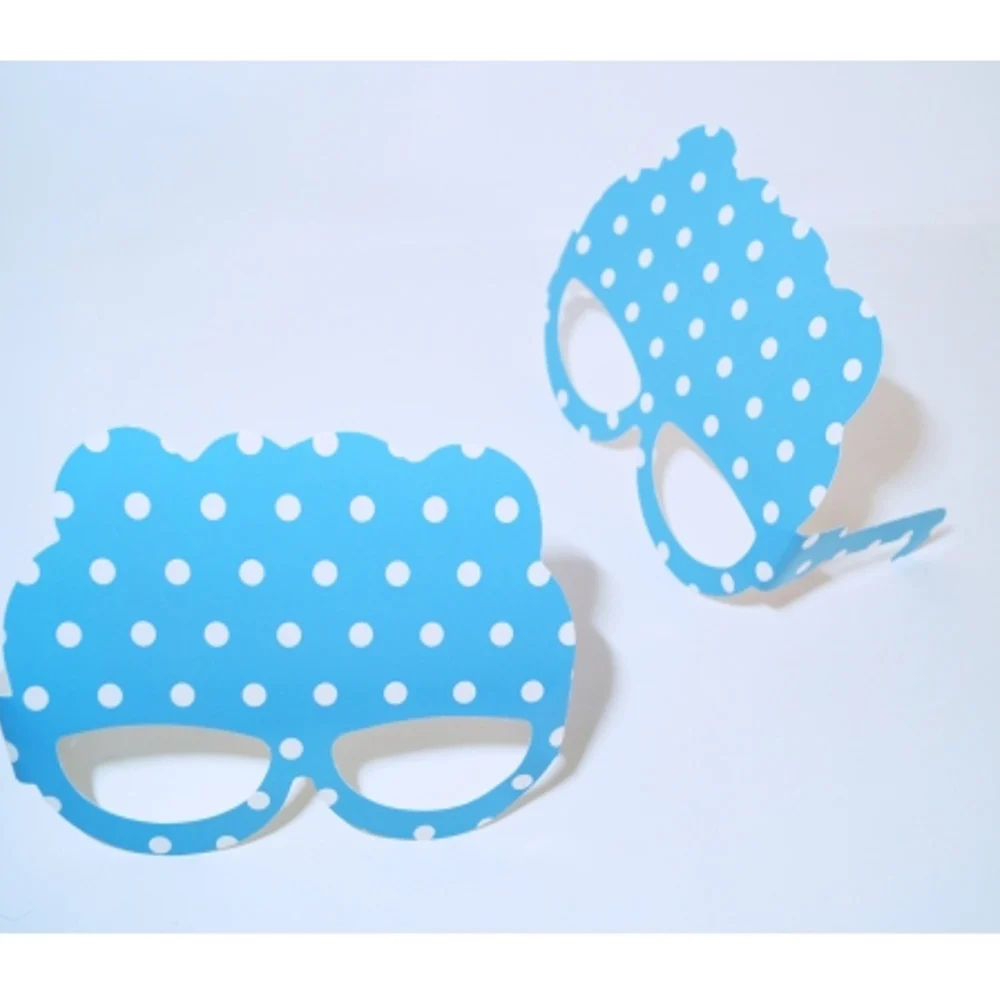 SET 72 PEZZI OCCHIALI AZZURRO POIS SAGOMATI IN CARTA 18 ANNI COMPLEANNI - TrAdE Shop Traesio