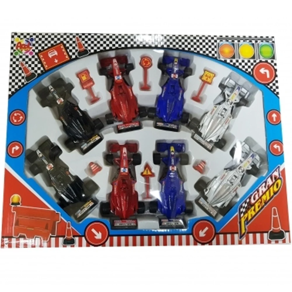 SET 8 MINI AUTO F1 CORSA GRAND PREMIO MACCHINA 4 RUOTE MACCHININE GIOCO BAMBINI - TrAdE Shop Traesio