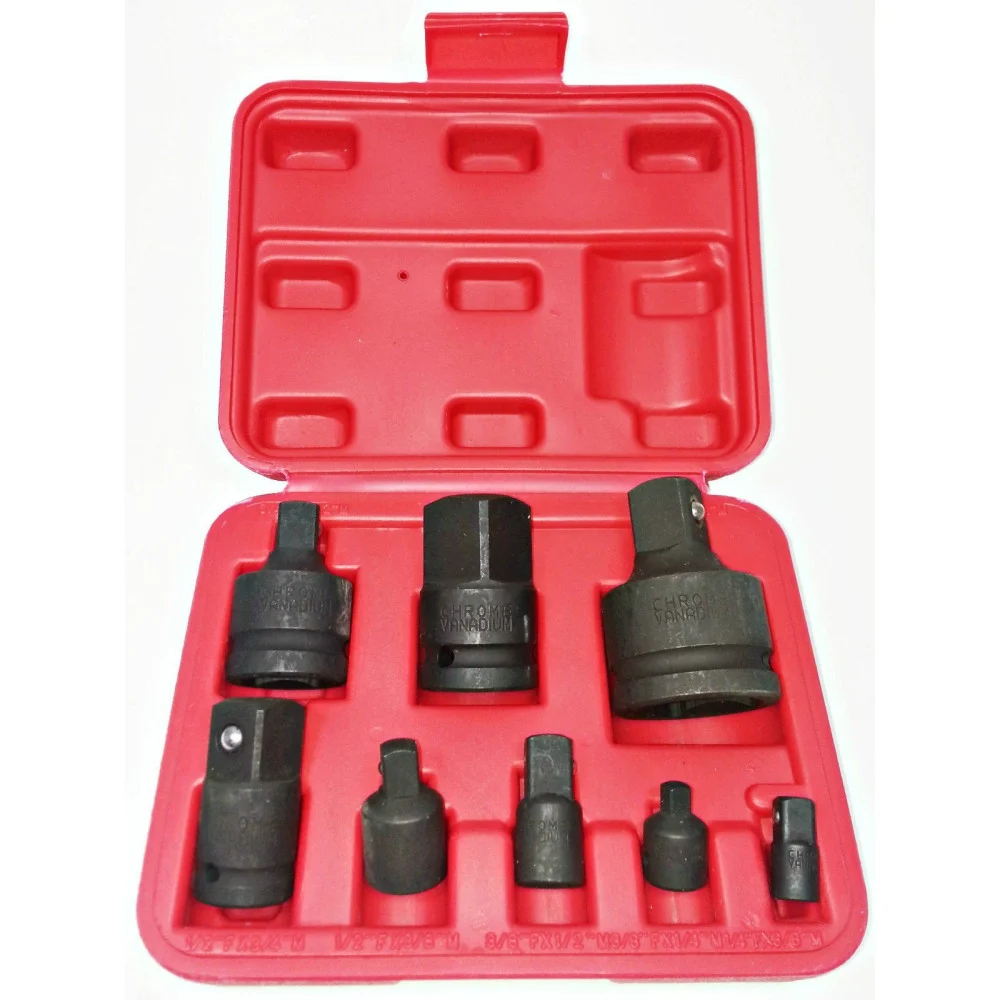 SET ADATTATORI RIDUTTORI 8 PZ A IMPATTO PER BUSSOLE PER UTENSILI ARIA CHROME V - TrAdE Shop Traesio