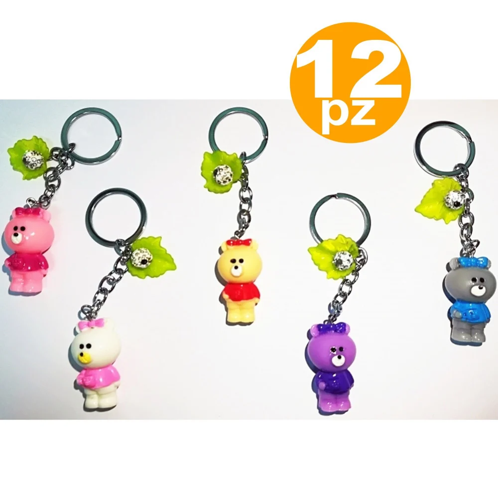 SET BOMBONIERE PORTACHIAVI ORSETTI CUORE LOVE PRIMO COMPLEANNO 18 ANNI COMUNIONE - TrAdE Shop Traesio