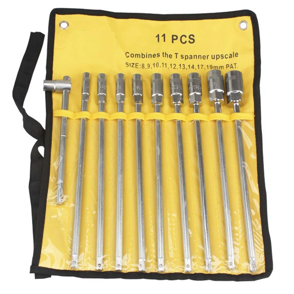 SET CHIAVI A BUSSOLA A T CON IMPUGNATURA EXTRA LUNGA 8 9 10 11 12 13 14 17 19 mm - TrAdE Shop Traesio