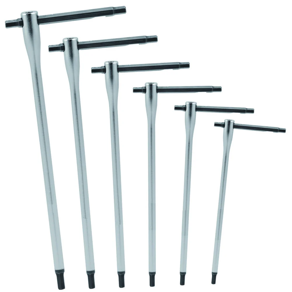 SET CHIAVI A T TORX 9 PZ PEZZI LUNGHE MASCHIO ASTA SCORREVOLE T8 - T40