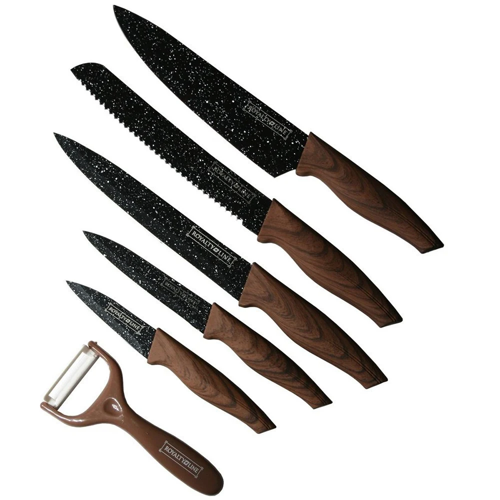 SET COLTELLI 5PZ. ROYALTY LINE CUCINA PROFESSIONALI CHEF RISTORANTE RL-WD5M