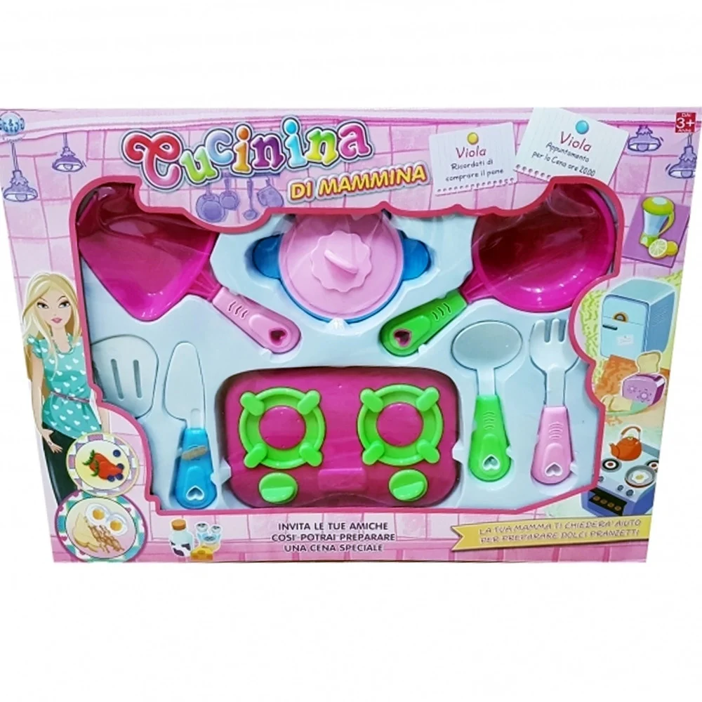 SET CUCININA CUCINA DI MAMMA FORNELLO PENTOLE PADELLE STOVIGLIE UTENSILI POSATE - TrAdE Shop Traesio
