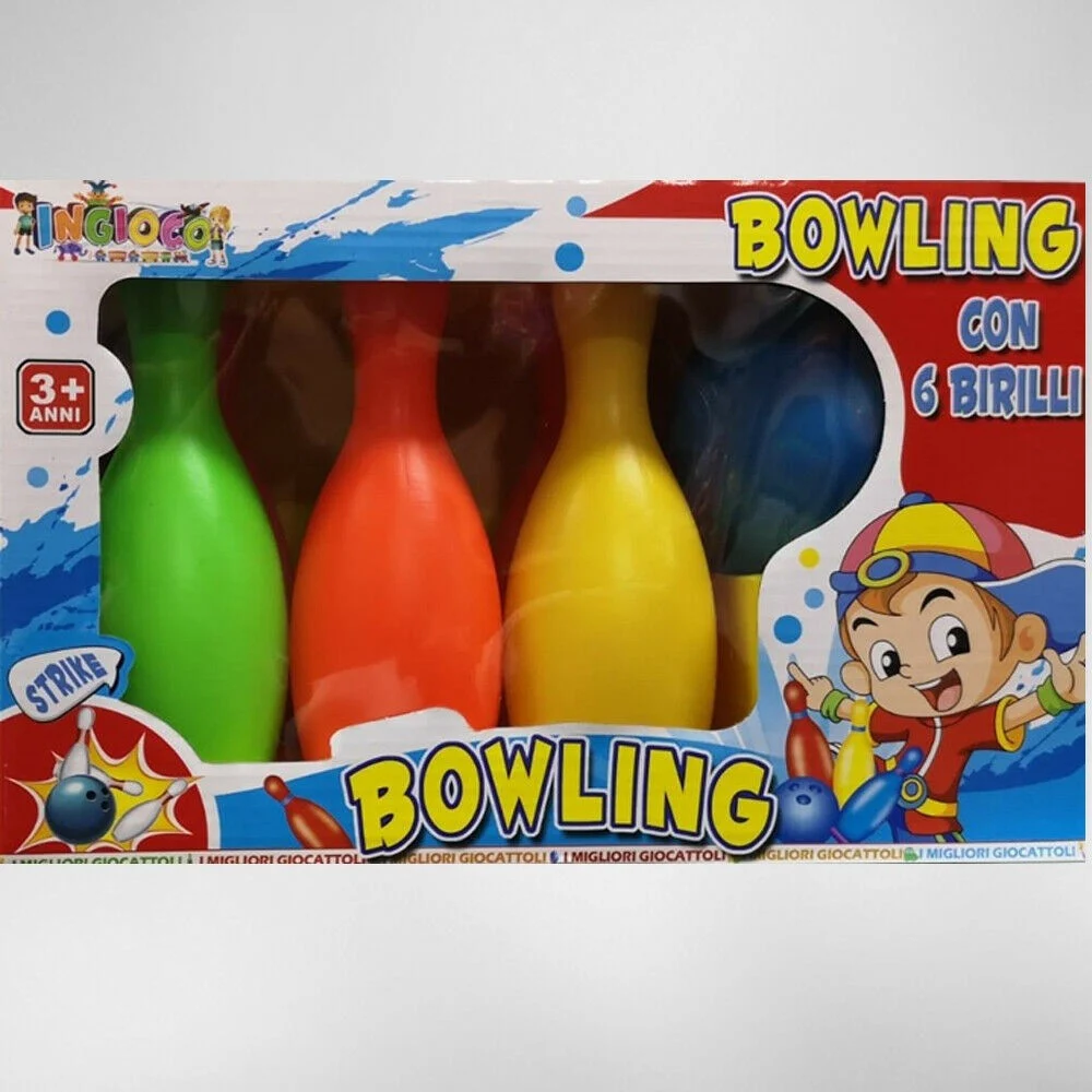 SET DA BOWLING PER BAMBINI CON 6 BIRILLI REGALO DI NATALE GIOCATTOLO GIOCO - TrAdE Shop Traesio