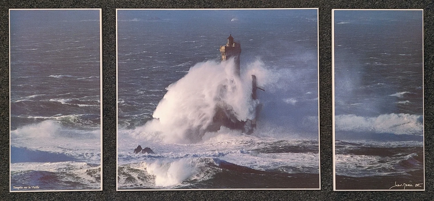 Set di 3 pannelli “Tempete sur la Vieille” - Arredamento marinaresco