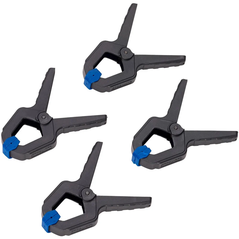 SET DI 4 MORSETTI MORSETTO STRETTOIO PINZA A MOLLA IN PLASTICA - TrAdE Shop Traesio