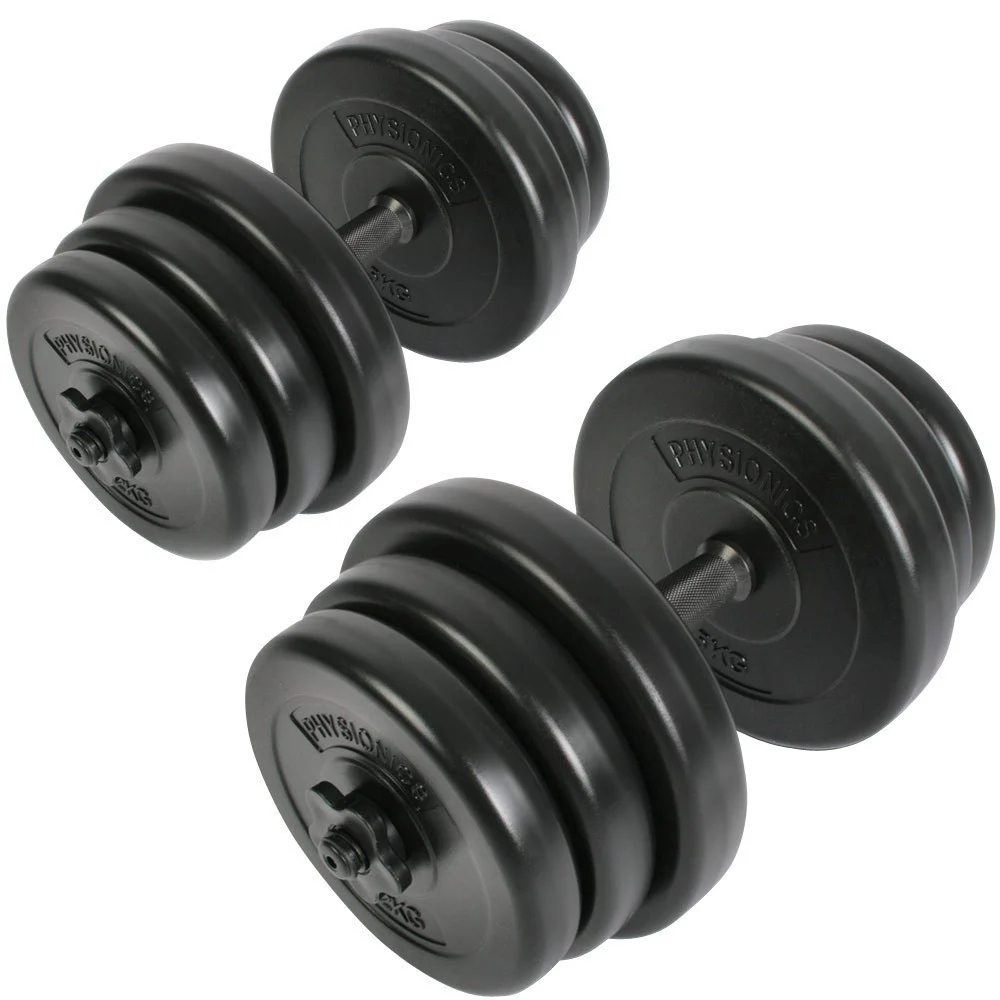 SET DI MANUBRI COMPONIBILI CON BILANCIERE FITNESS PALESTRA DUMBBELL PERFECT CURL - TrAdE Shop Traesio