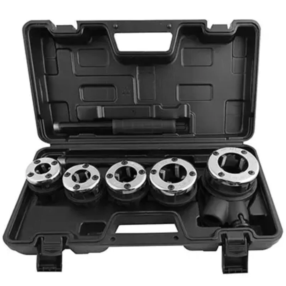 SET FILIERA FILIERE PER TUBI IDRAULICI COMPLETA 6 PEZZI 3/8" 1/2" 3/4" 1" 1-1/4"