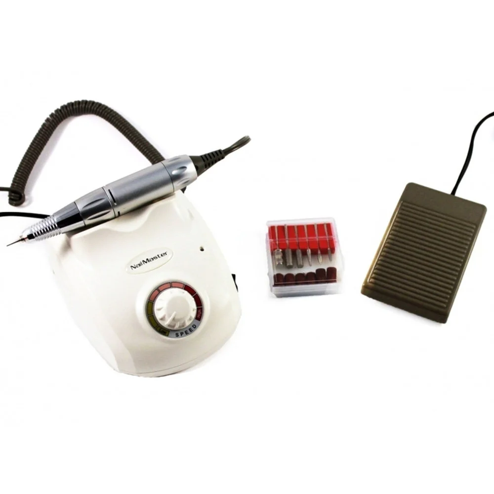 SET FRESA PROFESSIONALE dm208 MANICURE PEDICURE 5000-35000 GIRI PEDALE NAIL ART