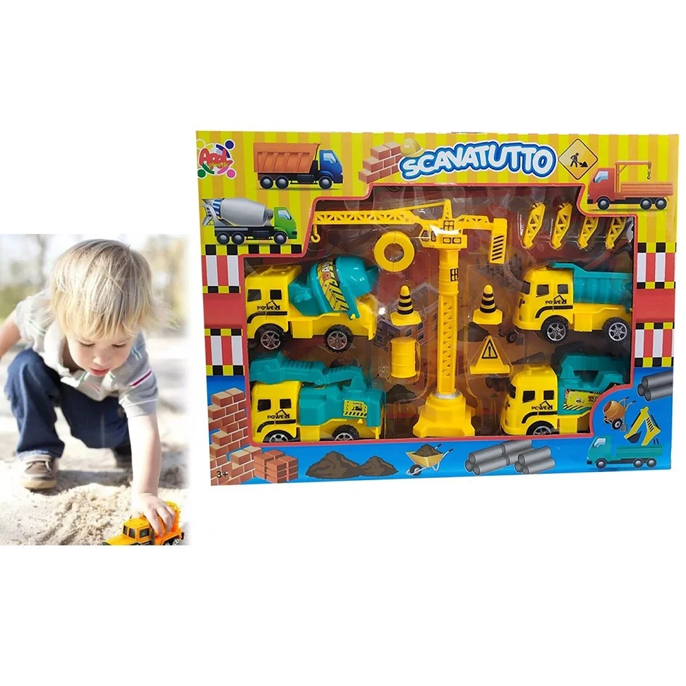 SET GIOCO SCAVATUTTO PER BAMBINI MINI GRU +3 ANNI PLAYSET MODELLINI ACCESSORI - TrAdE Shop Traesio