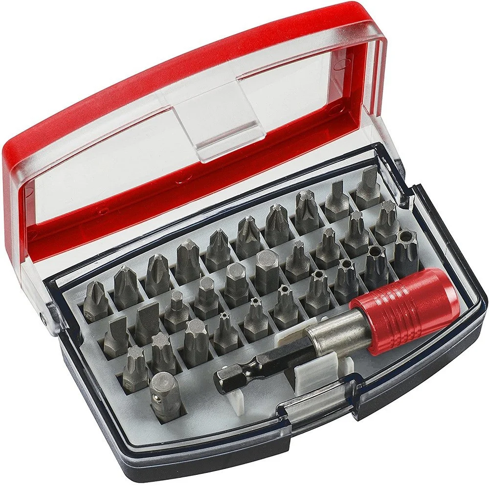 SET INSERTI BIT A 6 PUNTE TORX PER TRAPANO AVVITATORE CON CASSETTA IN PLASTICA - TrAdE Shop Traesio