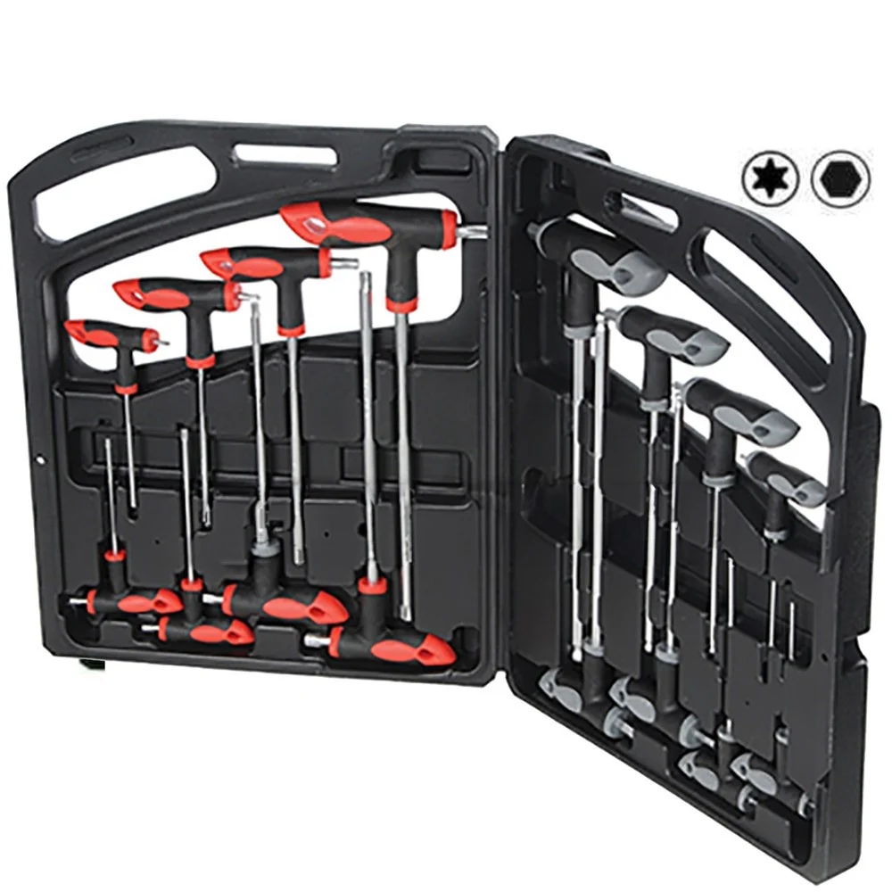 SET KIT 16 PZ CHIAVI CHIAVE A T ESAGONALI E TORX LUNGHE VALIGETTA PROFESSIONALI - TrAdE Shop Traesio