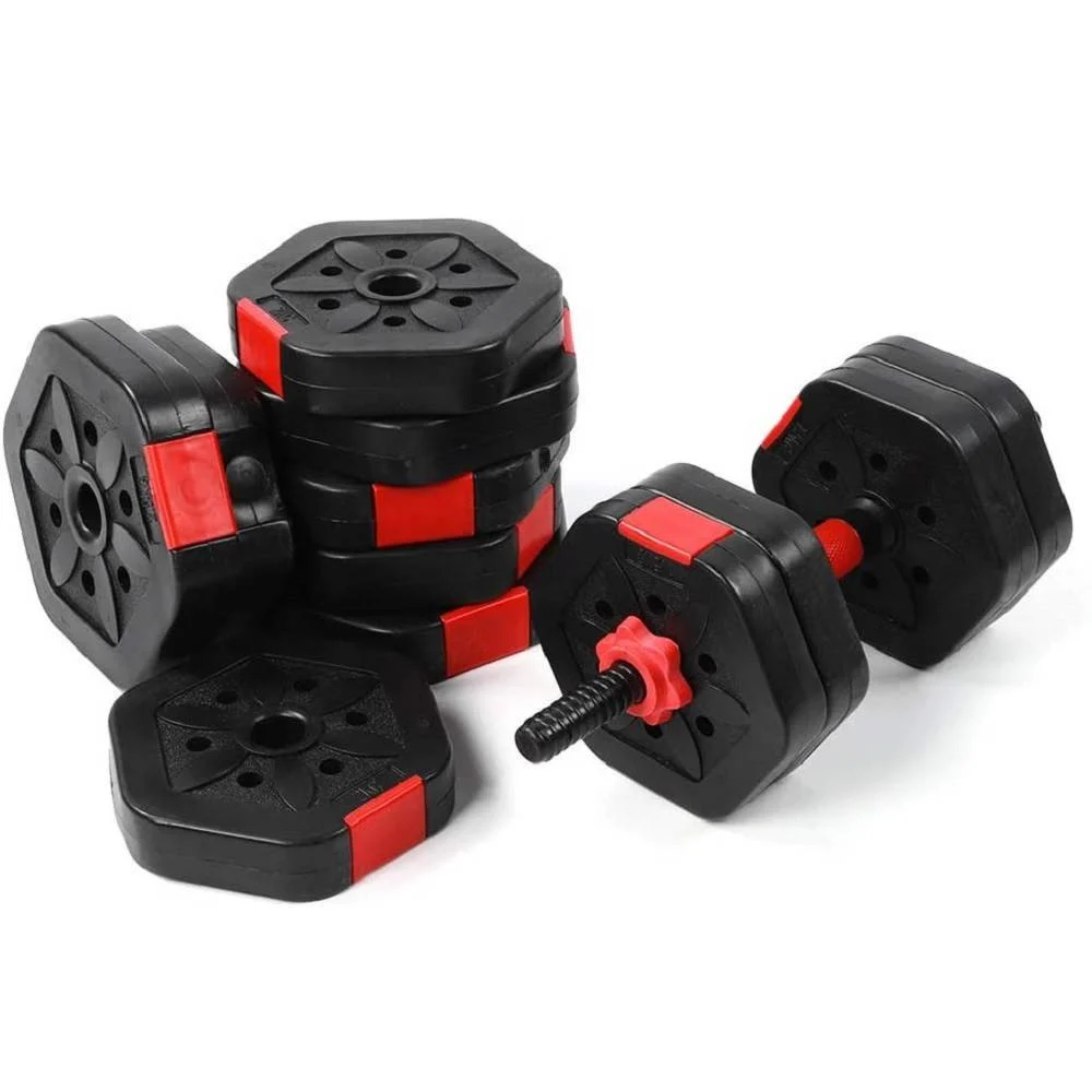 SET MANUBRI BILANCIERE CON BIELLA REGOLABILI 25KG ALLENAMENTO CORPO PALESTRA CASA - TrAdE Shop Traesio