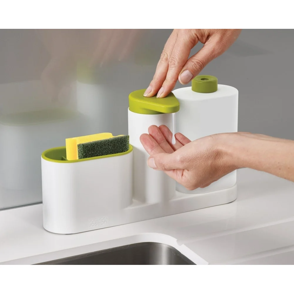 SET ORGANIZER PER LAVELLO DISPENSER DI SAPONE LIQUIDO + BOTTIGLIA + CONTENITORE - TrAdE Shop Traesio