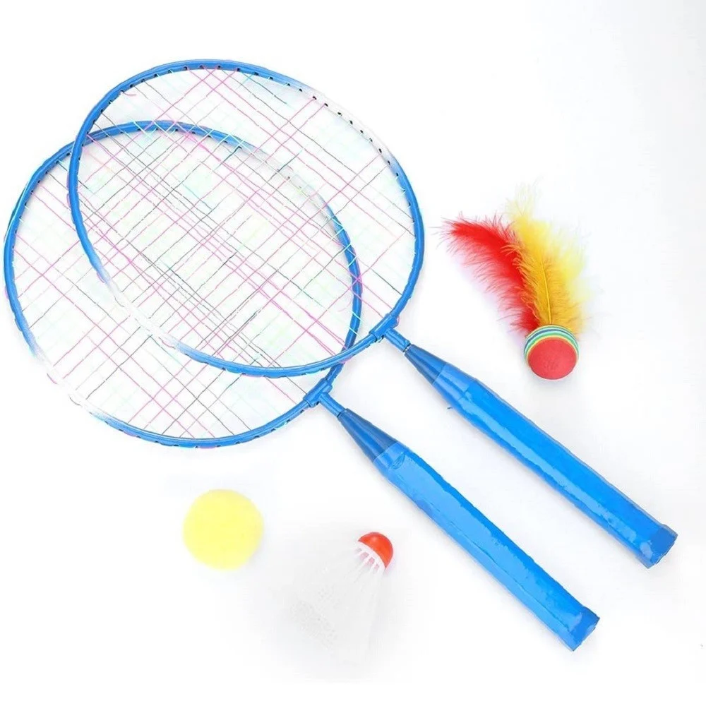 SET RACCHETTA BADMINTON PALLA LEGHE NYLON PER BAMBINI GIOCATTOLI ALL'APERTO BLU - TrAdE Shop Traesio