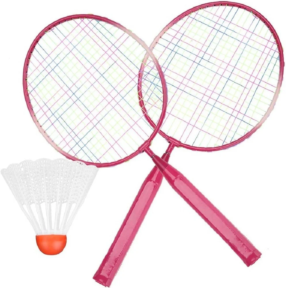 SET RACCHETTA BADMINTON PALLA LEGHE NYLON PER BAMBINI GIOCATTOLI ALL'APERTO ROSA - TrAdE Shop Traesio