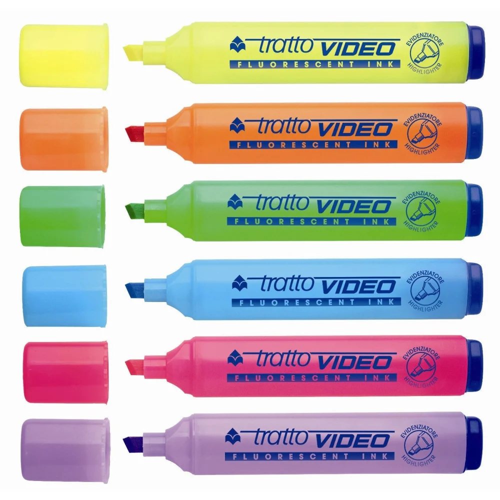 SET SCUOLA TRATTO 20 PEZZI EVIDENZIATORE EVIDENZIATORI COLORATI FLUORESCENTI - TrAdE Shop Traesio