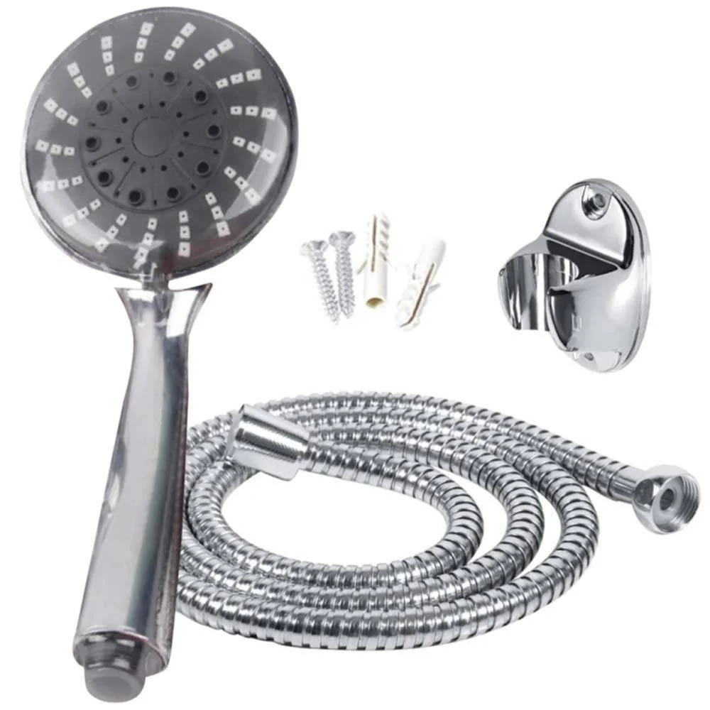 SET SOFFIONE DOCCIA 3 GETTI LACCIO TUBO 150CM SUPPORTO DOCCETTA PARETE BAGNO - TrAdE Shop Traesio