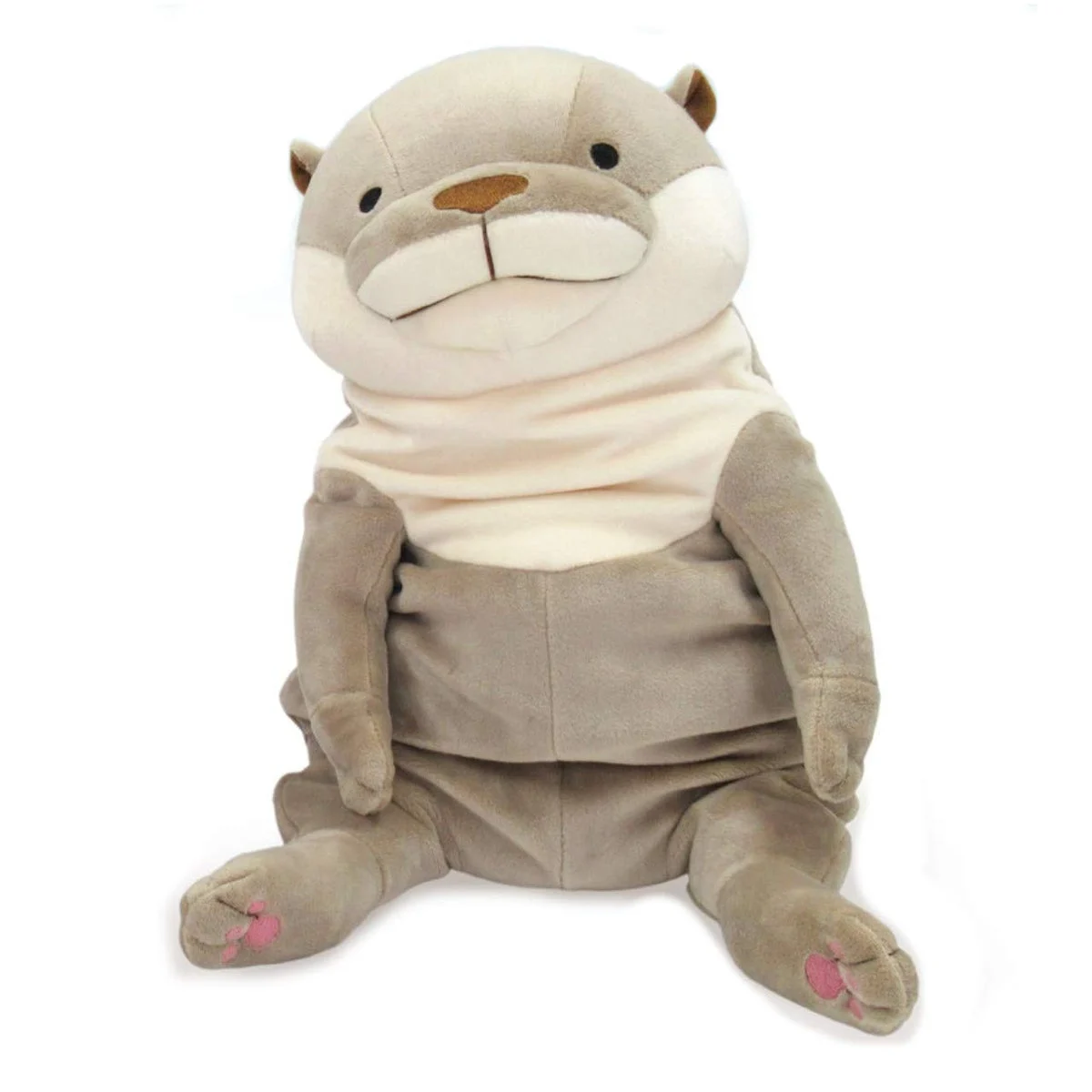 Shinada Global peluche serie Mochi nutria gris grande 22×22×30 cm
