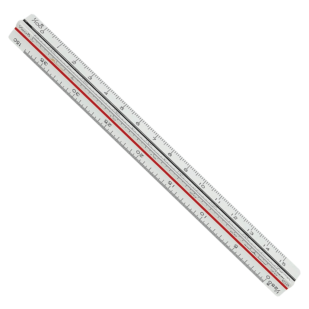 Shinwa Triangular Scale for Surveyors A-15 JIS 15cm 74969