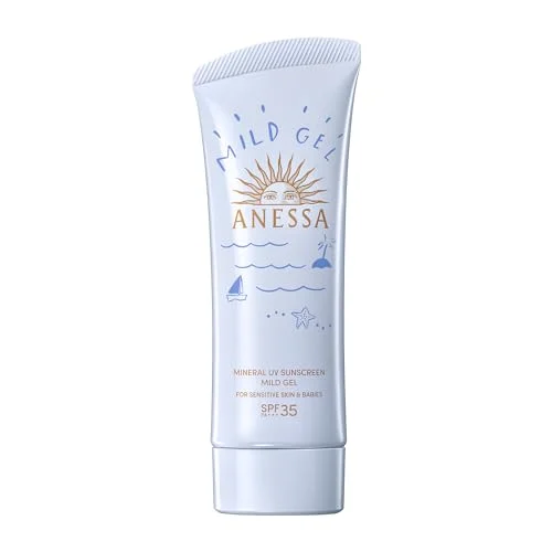 Shiseido Anessa Gel Solare Minerale 90g Per Pelli Sensibili Adulti Bambini