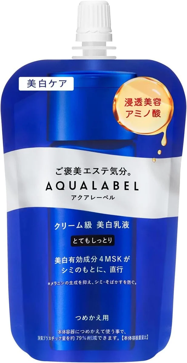 Shiseido AQUA LABEL Trattamento Illuminante Latte Ricarica 110mL Molto Idratante