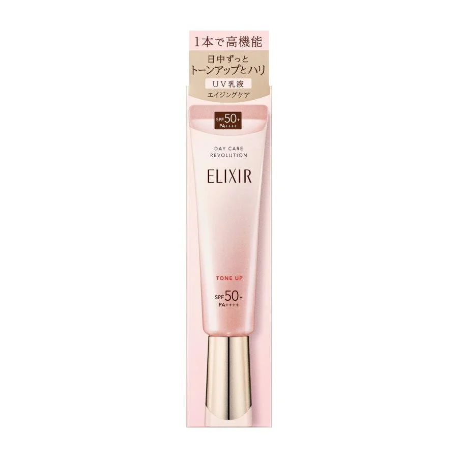Shiseido ELIXIR Day Care Revolution Tone-Up SPF50+ PA++++ 35g baby pink