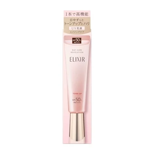 Shiseido ELIXIR Day Care Revolution Tone Up SPF50+ PA++++ 35g Baby Pink