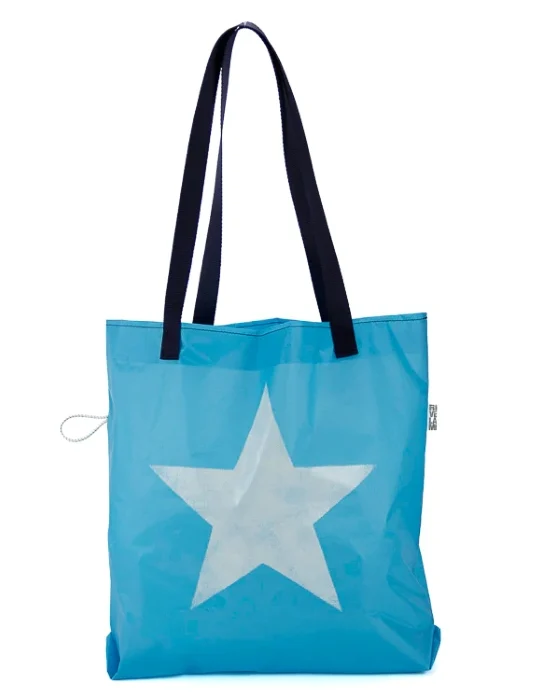 shopper velina azzurra con pochette - Abbigliamento marinaresco