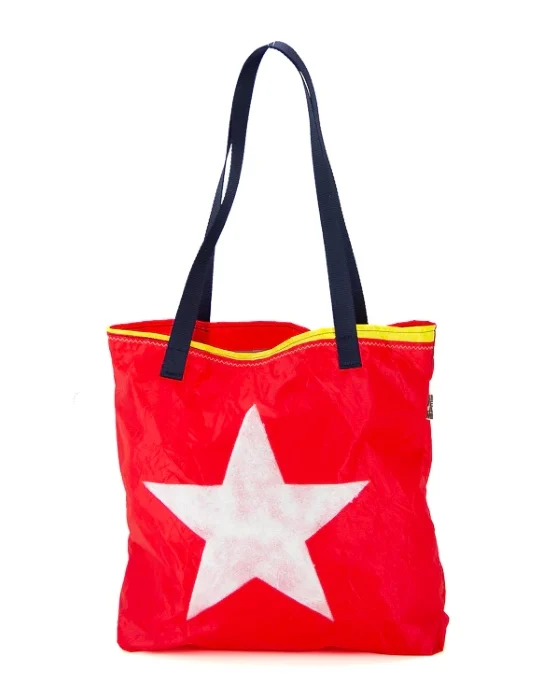 shopper velina rossa con pochette - Abbigliamento marinaresco