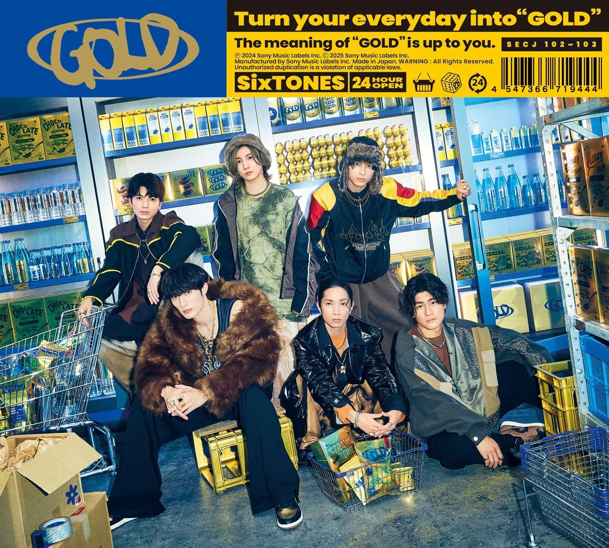 SixTONES GOLD (First Press B) CD + Blu-ray Edition