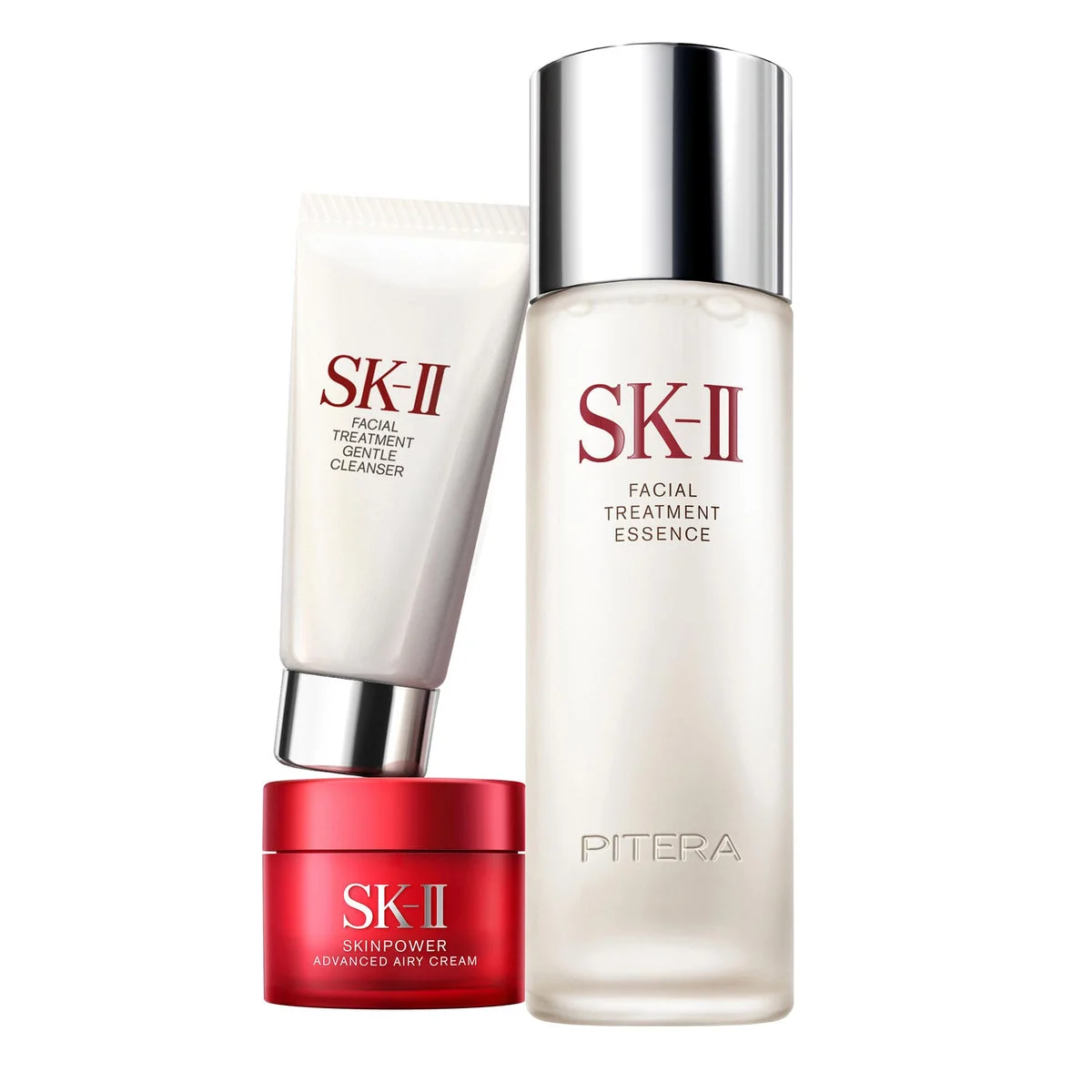 SK-II kit prova Pitera Essential essenza 75ml, detergente 20g e crema 15g