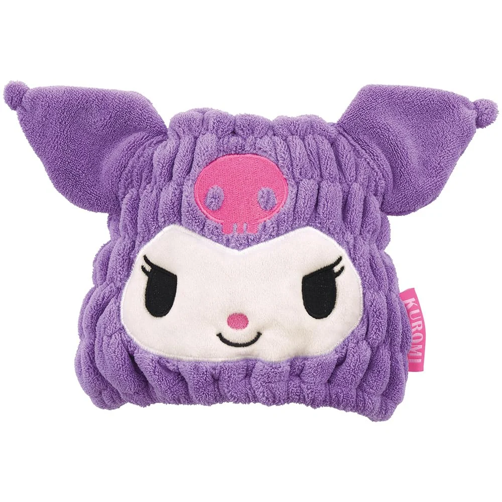 Skater Quick-Dry Absorbent Hair Towel Cap - Sanrio Kuromi (Girls)