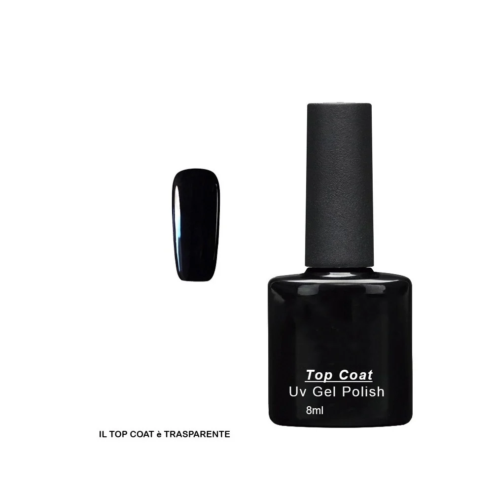 SMALTO SEMIPERMANENTE 8ML TRASPARENTE EFFETTO LUCIDO DURATA UV GEL NAIL ART - TrAdE Shop Traesio