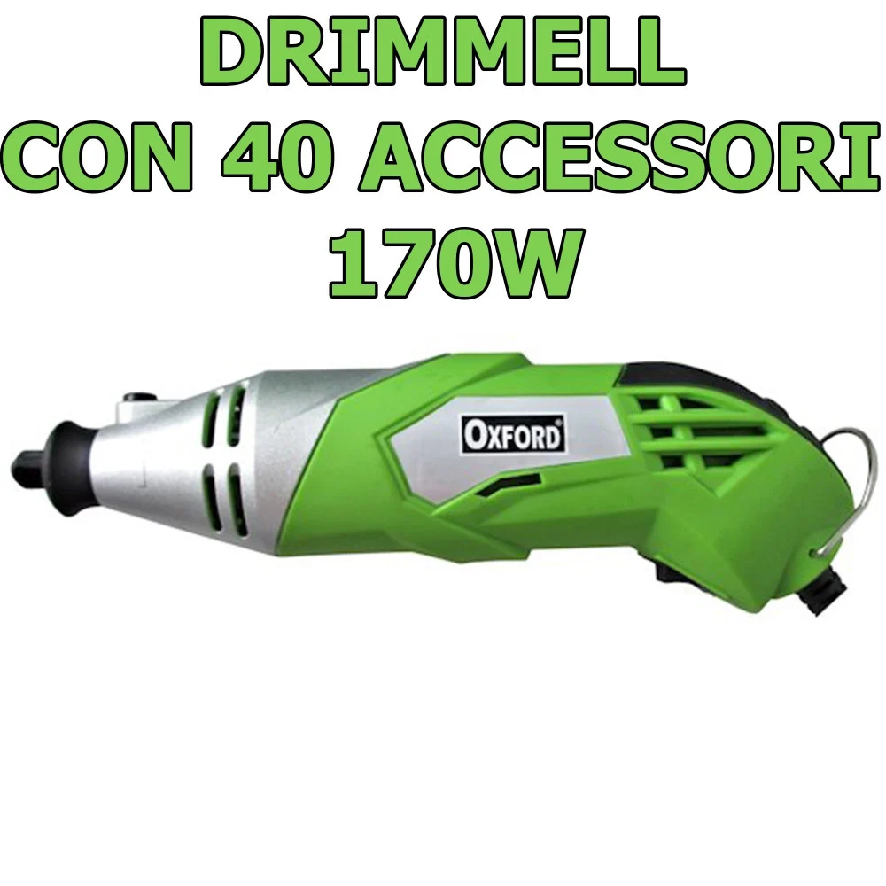 SMERIGLIATRICE MINI TRAPANO FRESA DRIMMEL DI PRECISIONE 170W 40 ACCESSORI - Trade_Ox