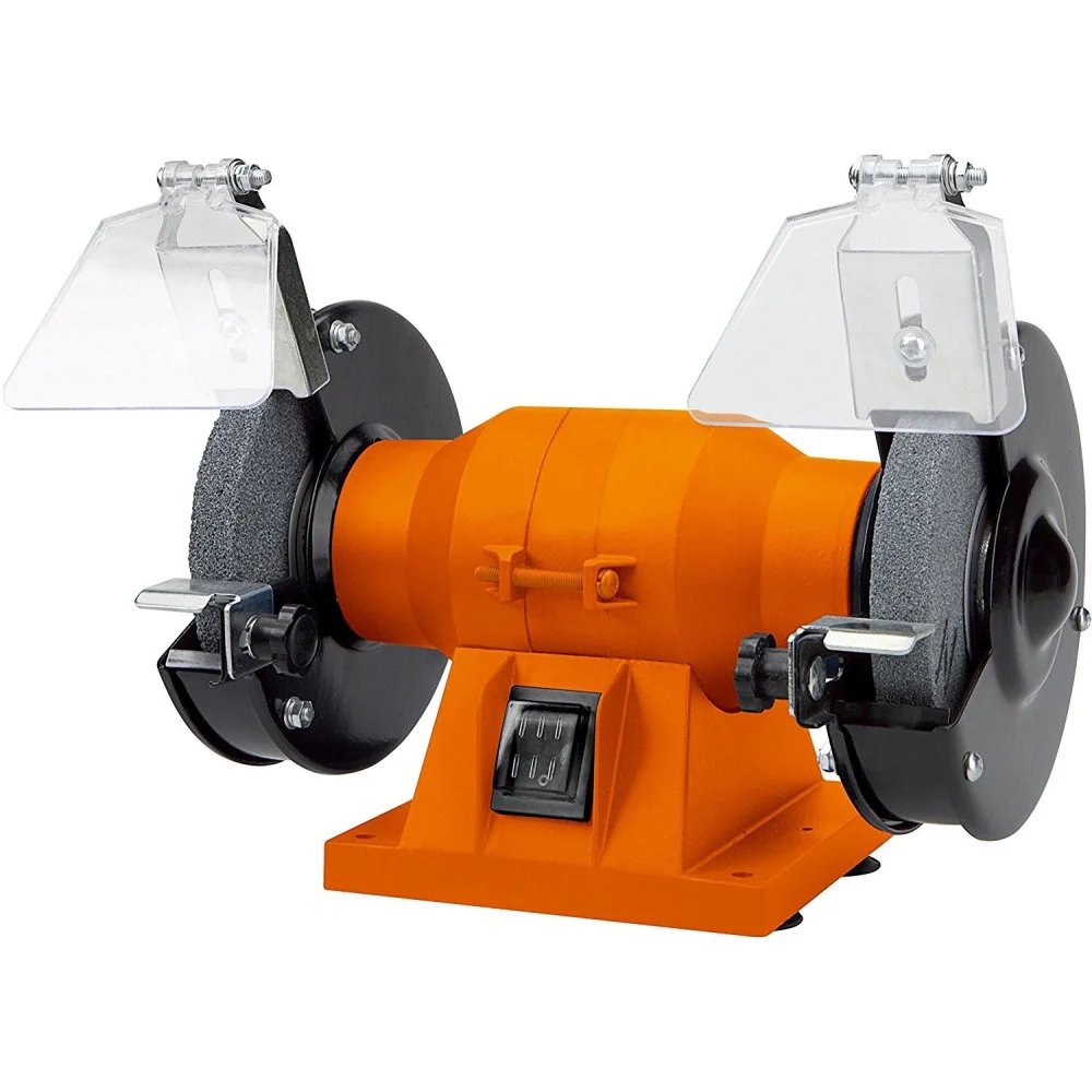 SMERIGLIATRICE MOLA DA BANCO 200W 2 DISCHI 2 PIETRE 125MM PROFESSIONALE H1205 - TrAdE Shop Traesio