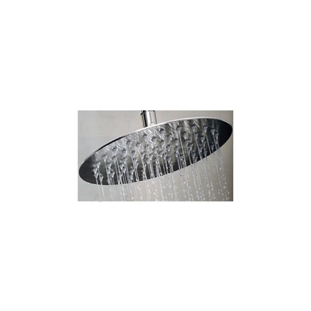 SOFFIONE DOCCIA SLIM QUADRATO ROTONDO 24 CM BAGNO EFFETTO PIOGGIA CROMATO - TrAdE Shop Traesio