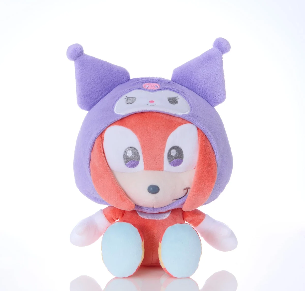 Sonic & Friends x Sanrio peluche M crossover ufficiale Knuckles x Kuromi