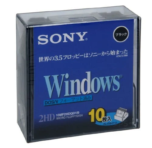 SONY 3.5 Inch 2HD Floppy Disks for DOS/V Windows Format 10 Pack
