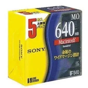 Sony disco MO 3.5-Inch preformattato Macintosh confezione da 5 5EDM-640CMF 640MB