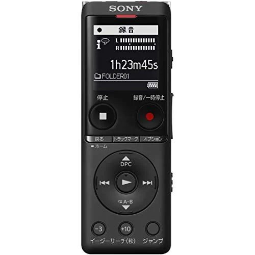 Sony IC Recorder 4GB Thin & Lightweight / S-mic system / Up to 22 hours continuous use Black ICD-UX570F B